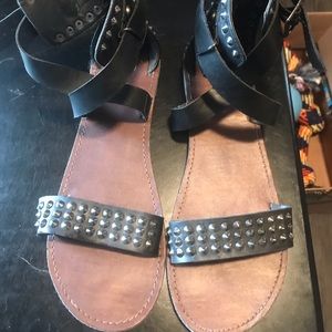 Gladiator sandals.